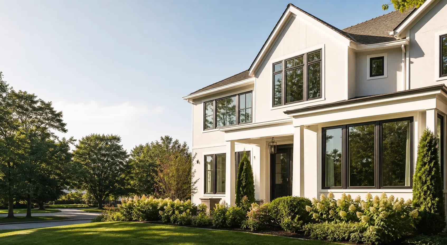 Custom windows fitted across a bright renovated home