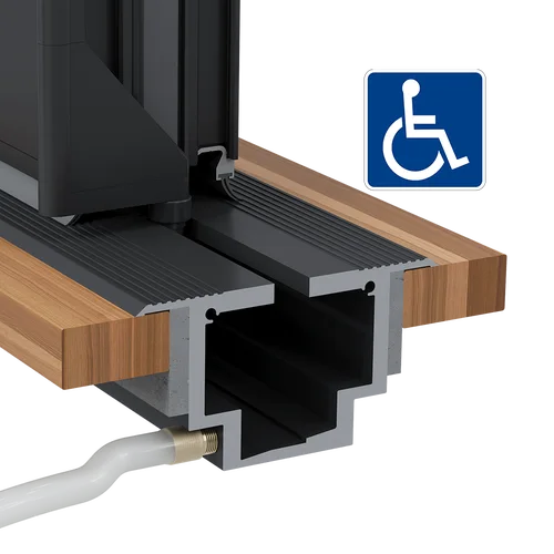 2 ¼" ADA Recessed Drainage Track